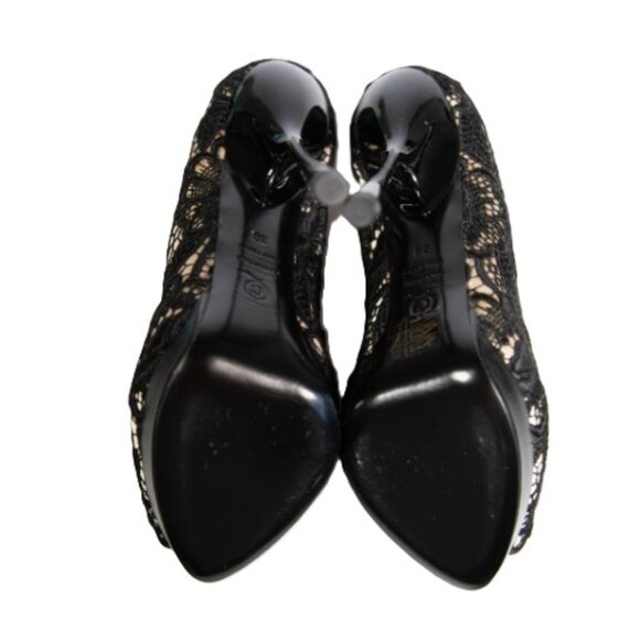 Alexander McQueen Black Lace Platform Peep Toe Stilettos | 39 - Picture 4 of 10